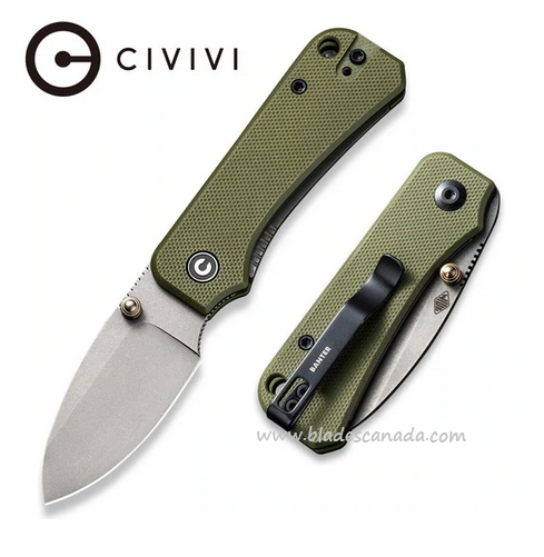 CIVIVI Baby Banter Folding Knife, Nitro V SW, G10 Green, C19068S-5